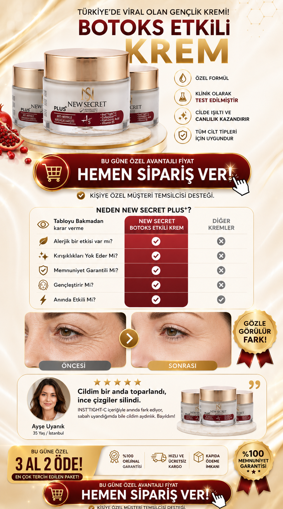 New Secret kullanıcı deneyimi ve kampanya bilgileri
